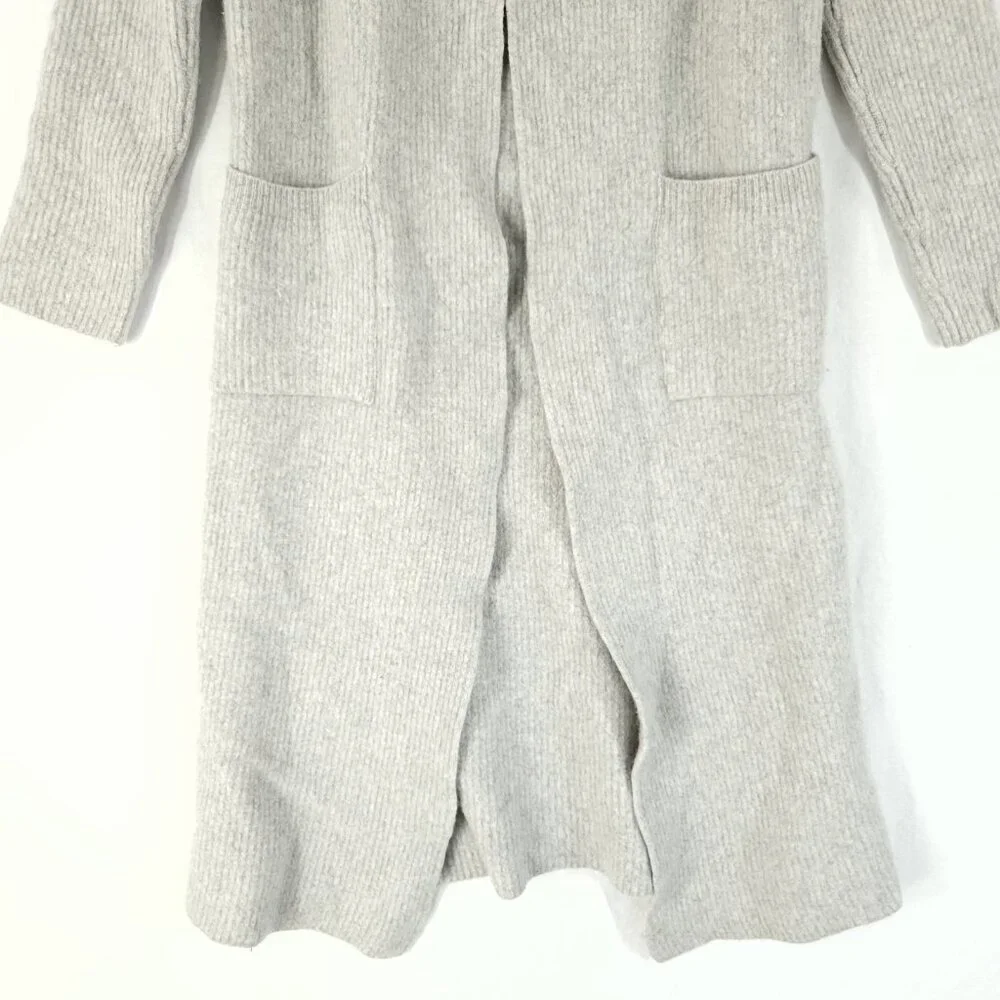 Brock Collection Longline Cardigan Wool Cashmere Size XS Made In Italy Ribbed_7